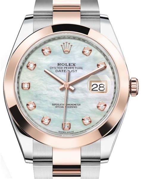 rolex datejust 41 rose gold oyster|More.